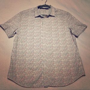 Sean John Button-Up Short Sleeve, (Size L).